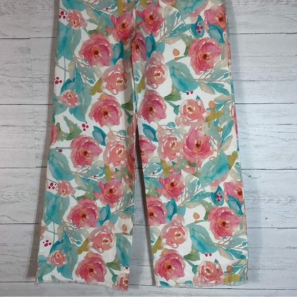 Elsie Fred mizz floral print flare denim jeans size XS - Picture 6 of 10